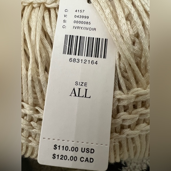 NWT Anthropologie Crochet Fringe Poncho Sz ALL (one size) in ivory - Picture 4 of 5